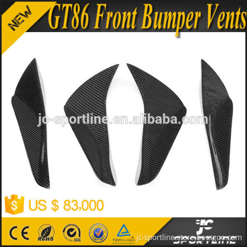 4 pcs/set BRZ Carbon fiber GT86 Front Bumper Vents for Toyot a SCION FRS GT86 GTS FT86 BRZ